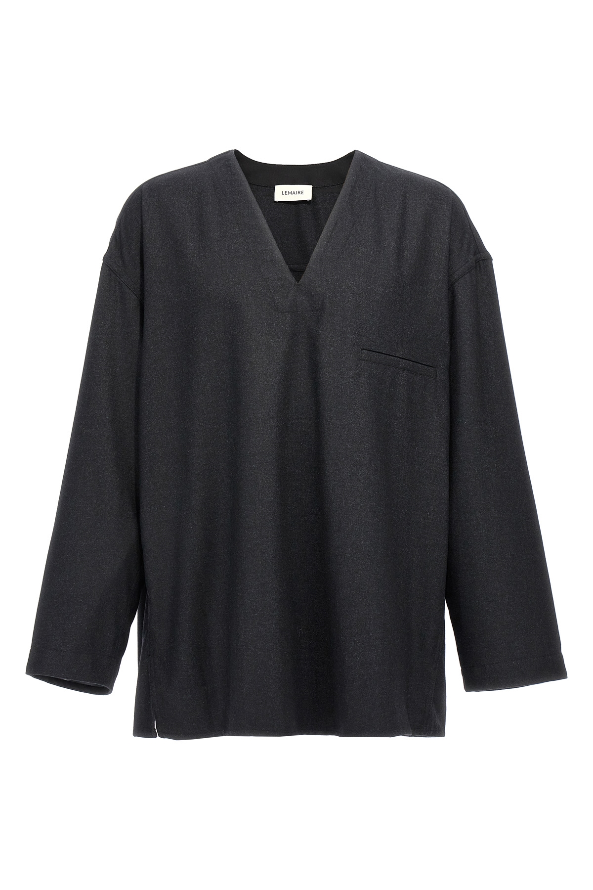 V 넥 Smock 블라우스