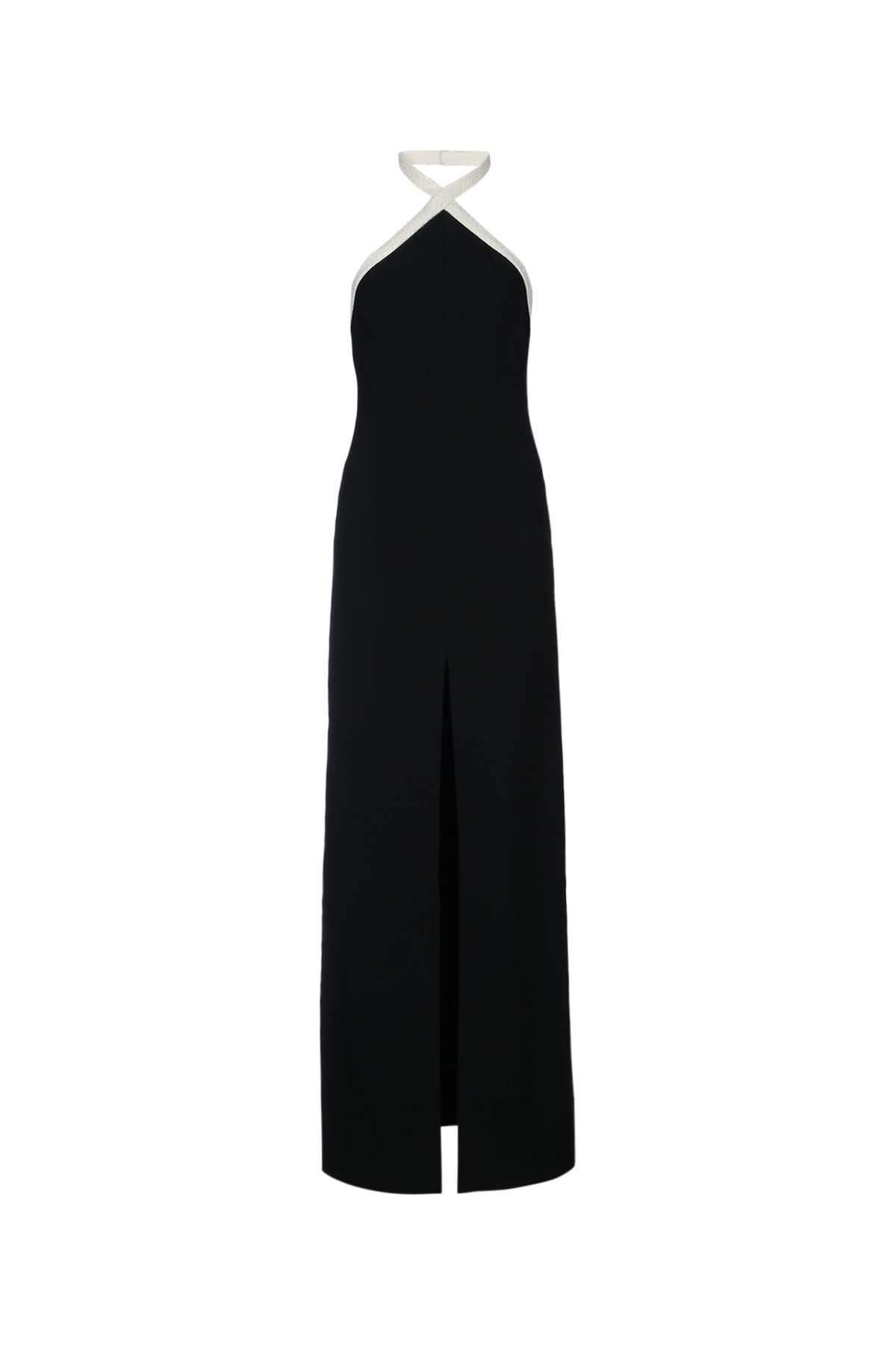 ROBE COLONNE BANDES BRODEES