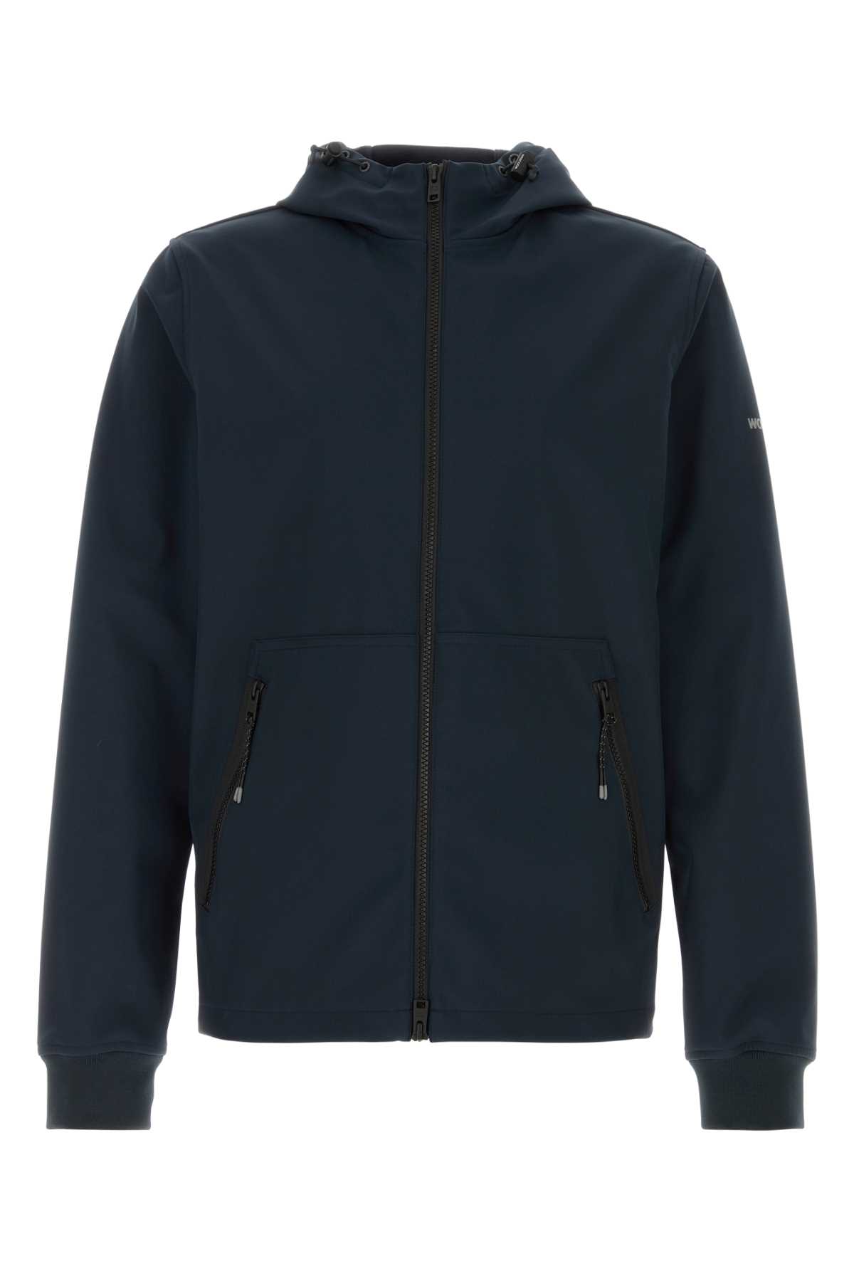 소프트 SHELL FULLZIP 후드  멜턴 블루