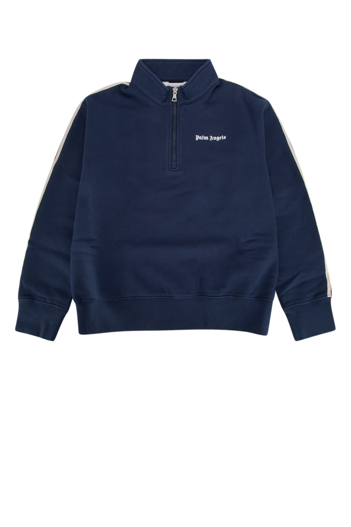 PA 트랙 HALF ZIP 크루 나이트 블루 오프 WH