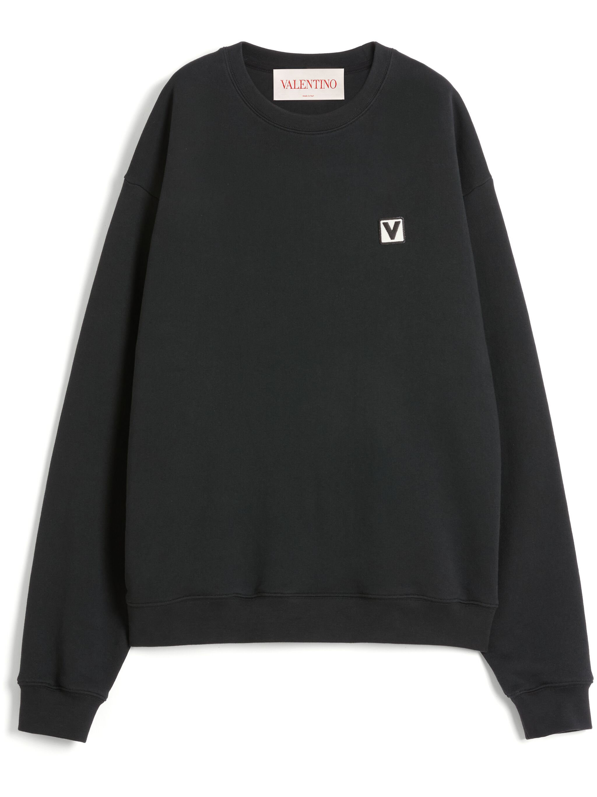 크루넥 스웨트 셔츠 위드 CHEZ VALENTINO 패치