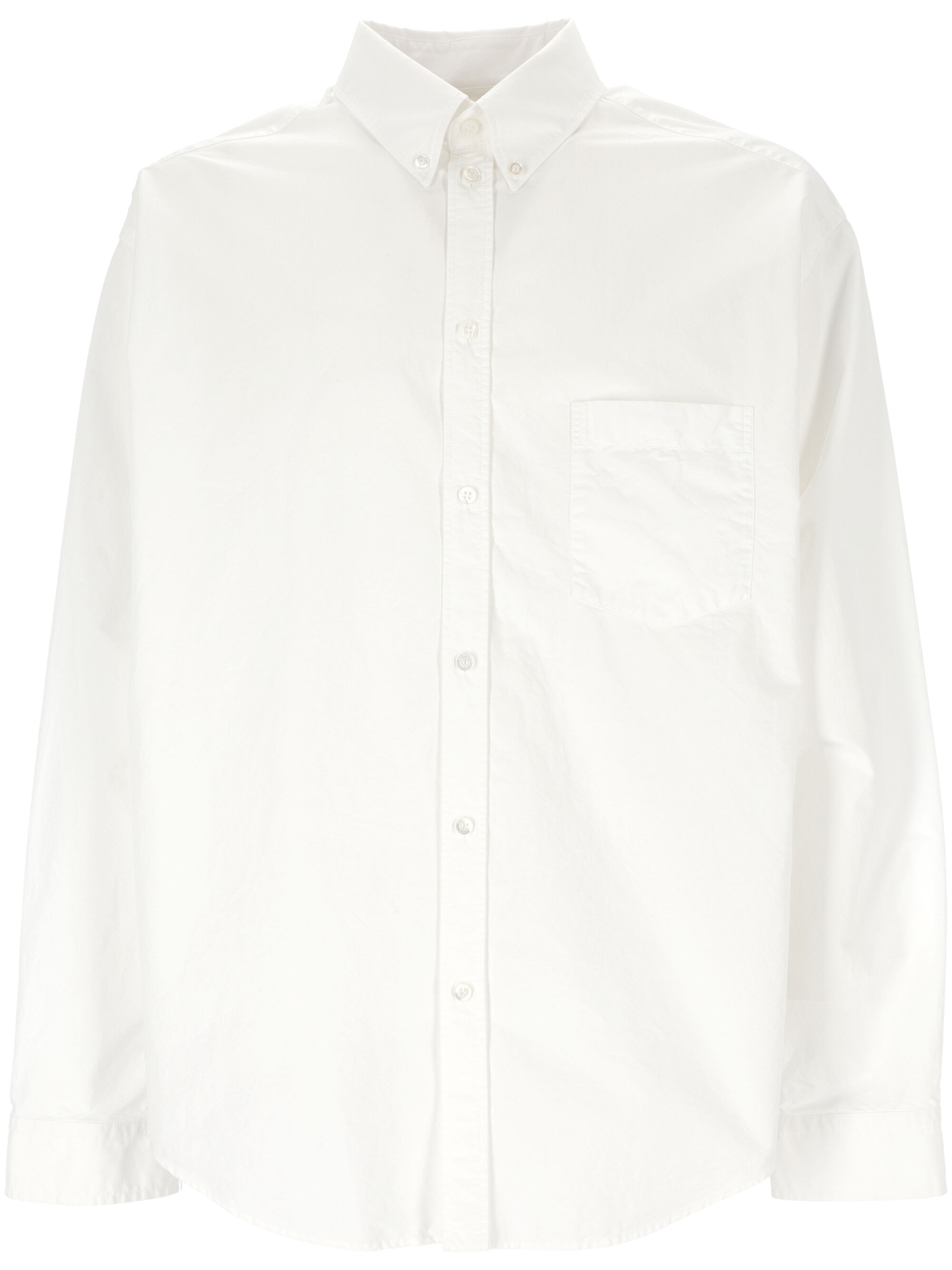 셔츠 위드 로고 프린트 화이트 SHIRTS