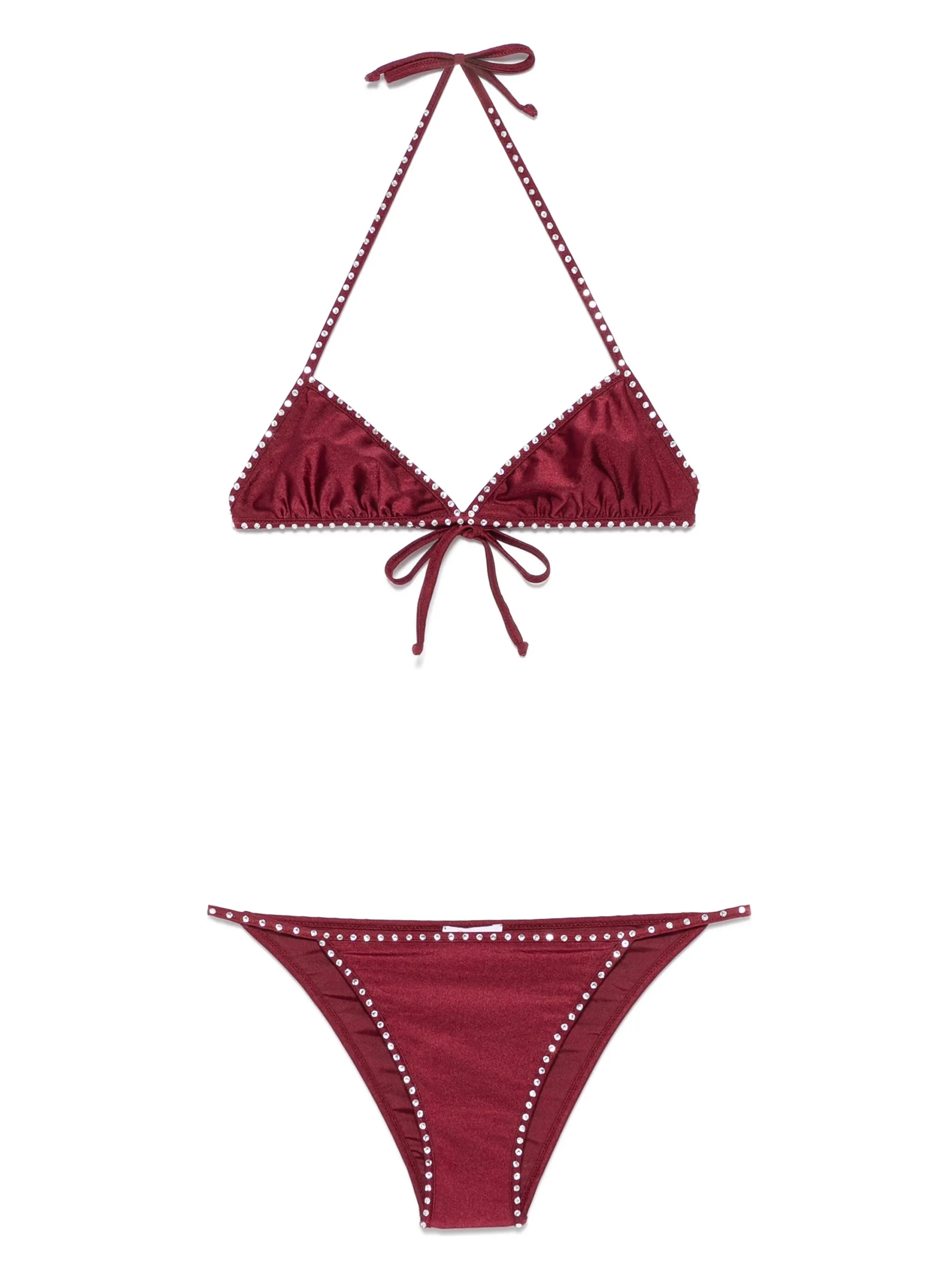 WINE RED REAR BEACHWEAR