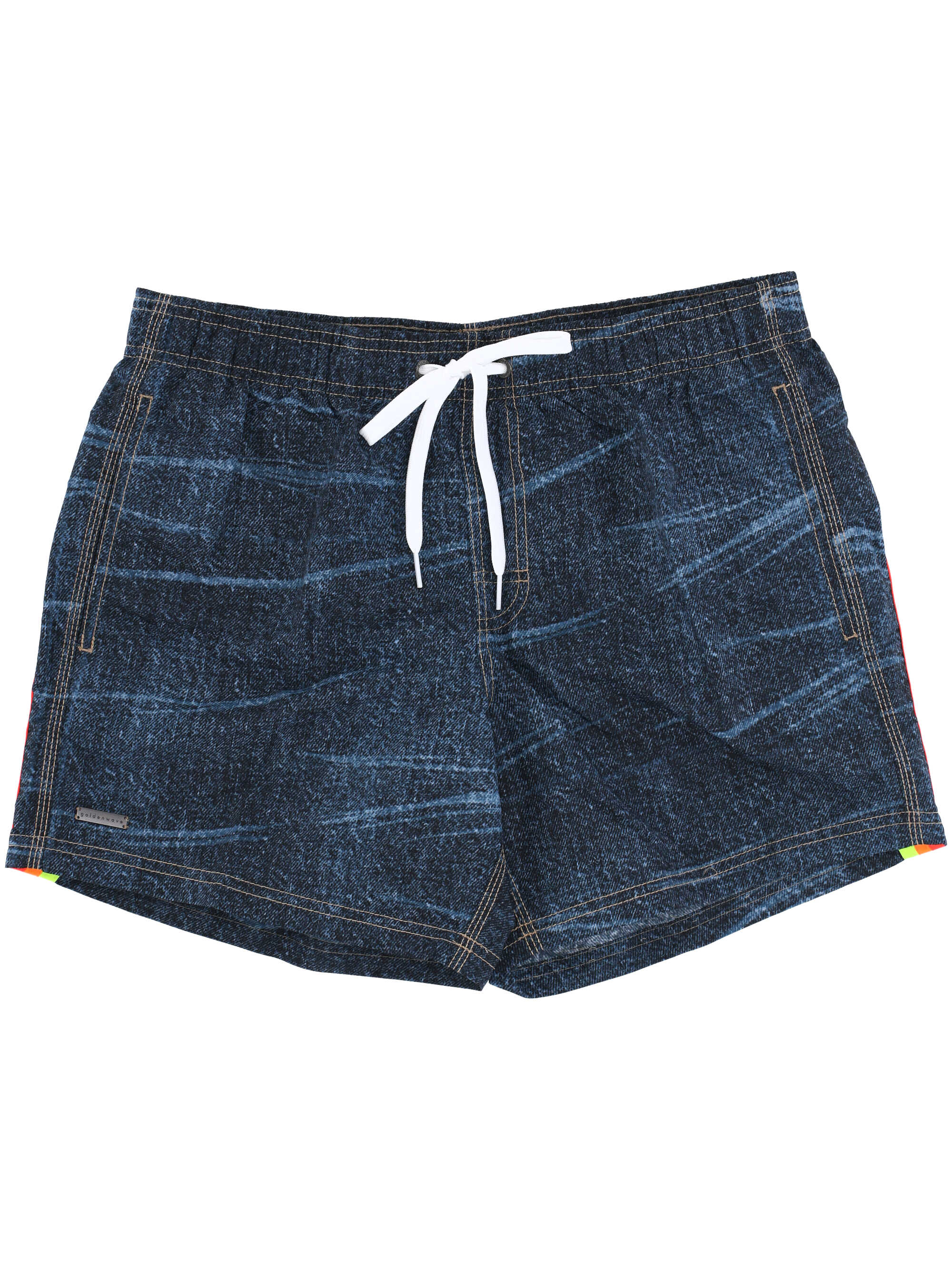 아이코닉 TAFFETA GOLDENWAVE 데님 프린트 BEACHWEAR