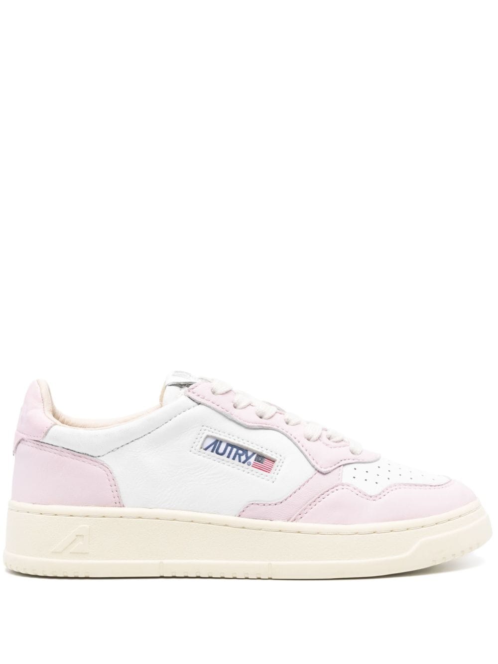스니커즈 메달리스트 로우 IN PELLE BICOLORE BIANCO E ROSA