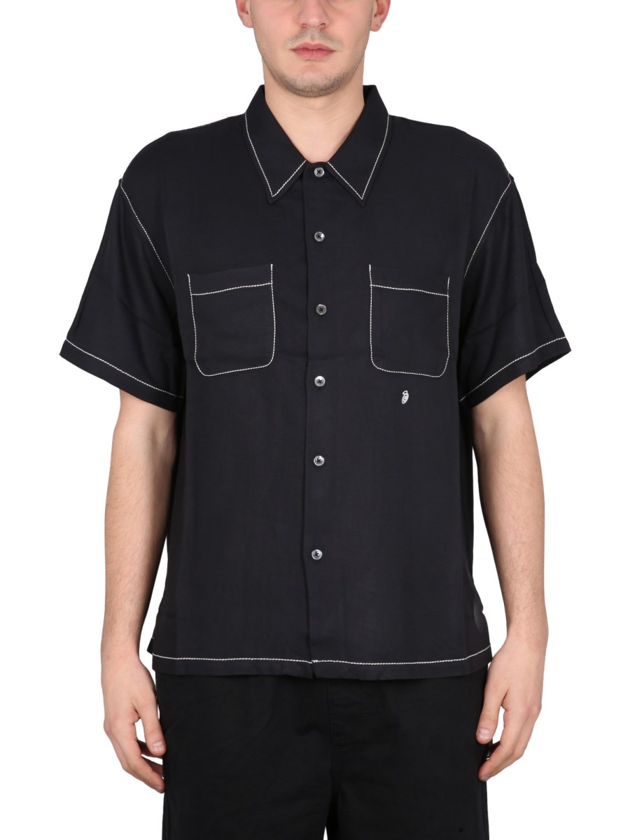 비스코스 셔츠 위드 CONTRAST STITCHING