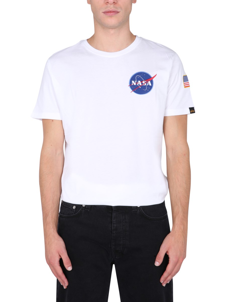 SPACE SHUTTLE 코튼 져지 티셔츠 위드 패치