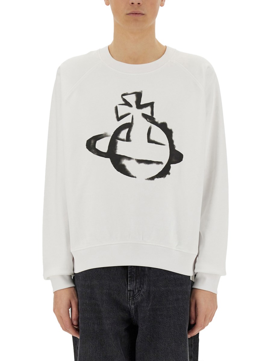 STENCIL ORB 래글런 스웨트 셔츠