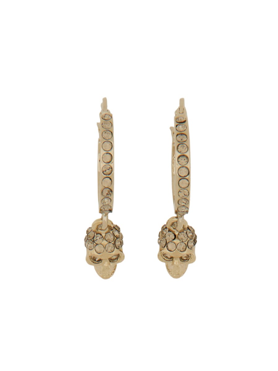 ORECCHINI A CERCHIO 스컬 IN OTTONE 