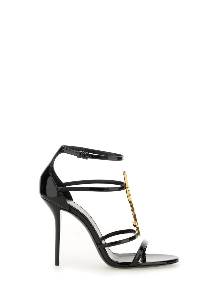 SANDALO 카산드라 IN PELLE LISCIA CON MONOGRAMMA