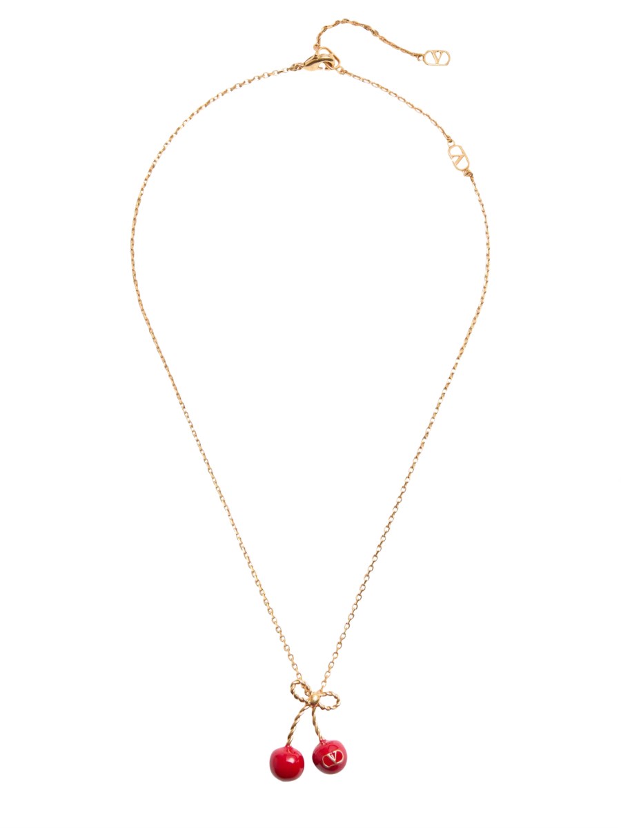 CHEZ VALENTINO CHERRYFIC 메탈 AND ENAMEL 네크리스