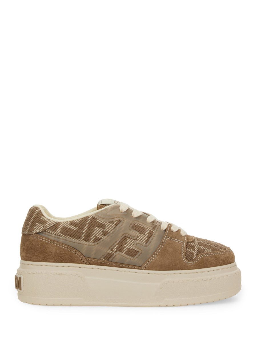 FENDI MATCH 레더 레이스업 스니커즈