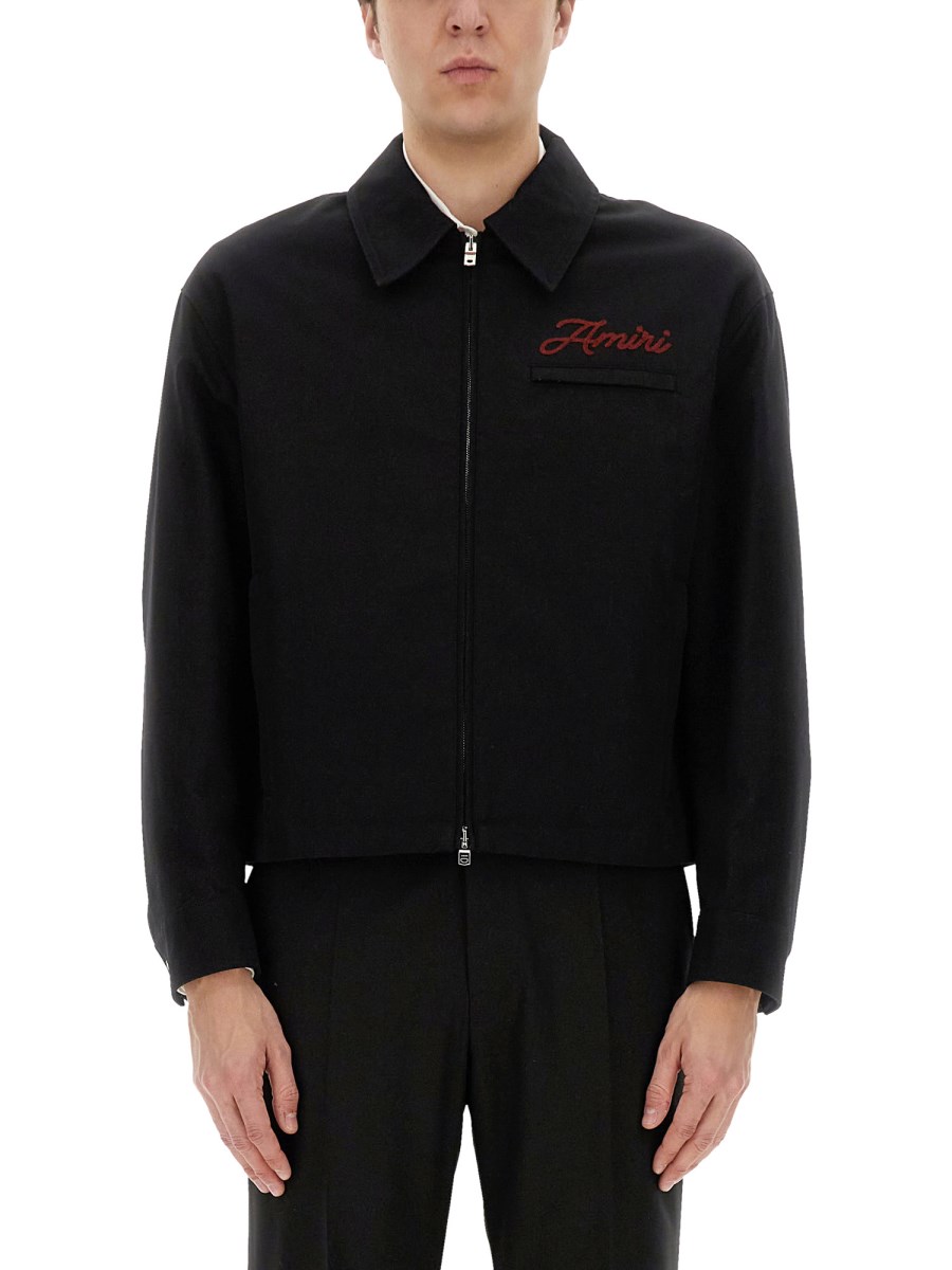 코튼 ZIPPERED 자켓 위드 자수