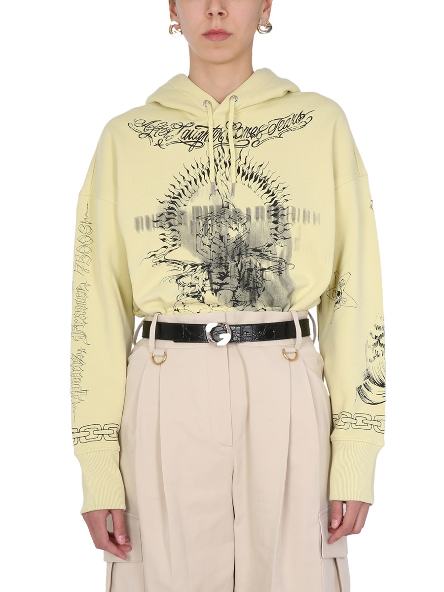 오버사이즈 코튼 스웨트 셔츠 위드 GIVENCHY 프린트