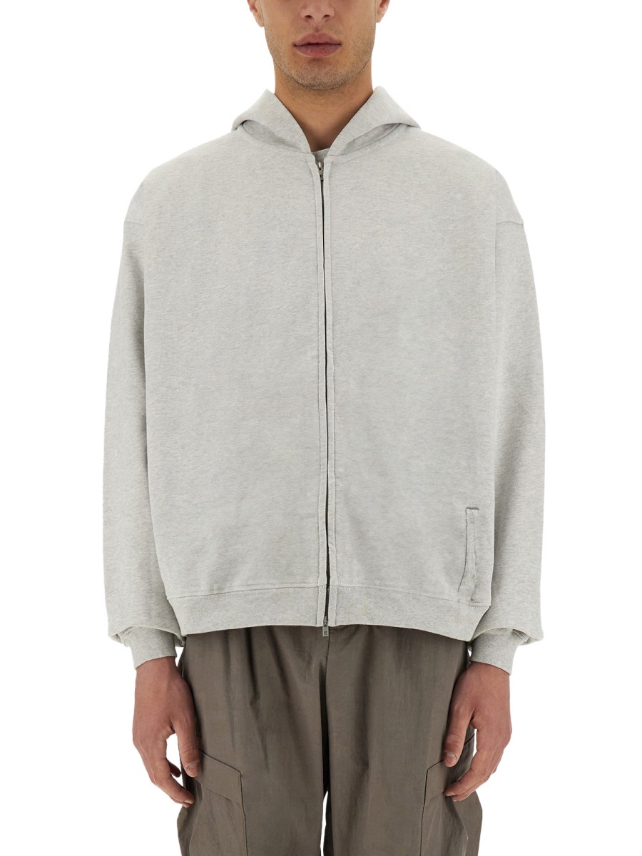 INITIAL 후드 AND ZIPPERED 스웨트 셔츠