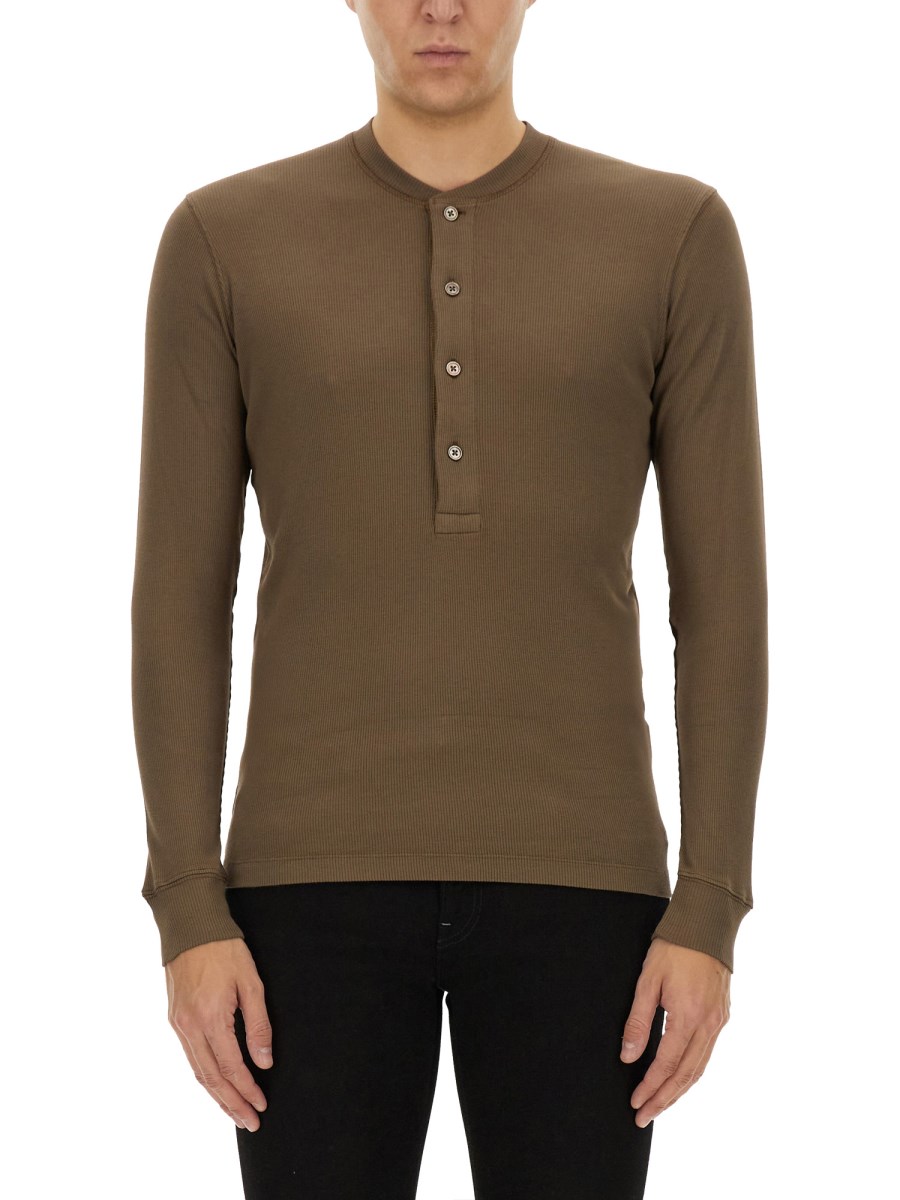 골지 HENLEY 티셔츠