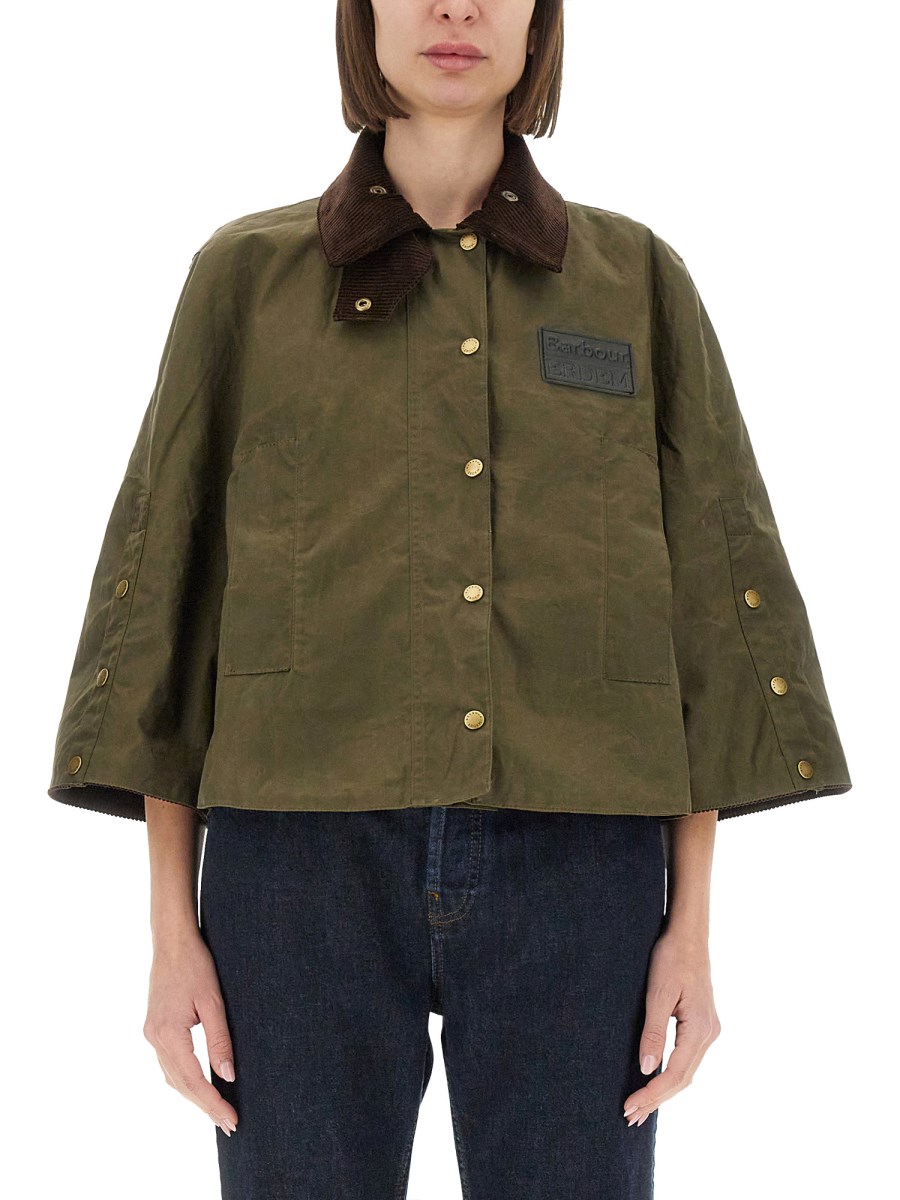 BARBOUR X ERDEM CLOVER 리버시블 워터프루프 자켓