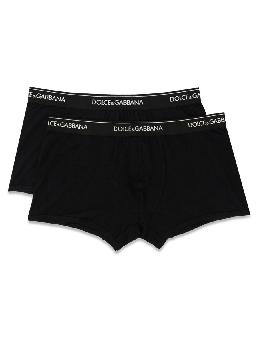 PACK OF TWO 코튼 BOXERS 위드 로고 엘라스틱 밴드