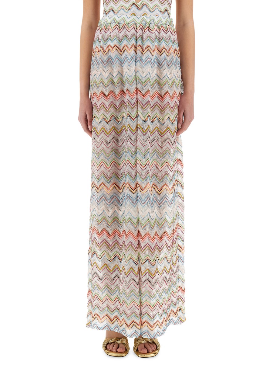 PANTAPALAZZO COVERUP 위드 지그 재그 LAMÉ 3D