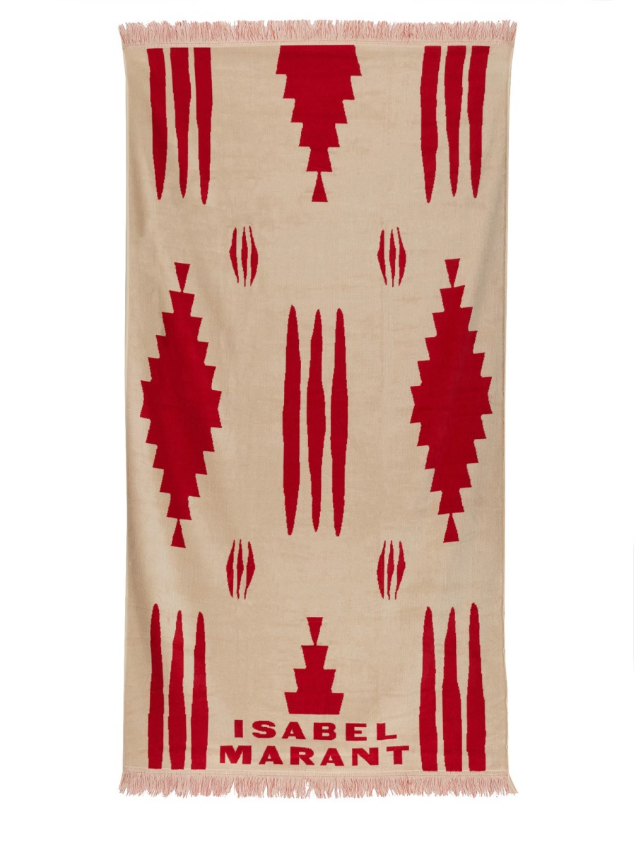 코튼 로고 BEACH TOWEL