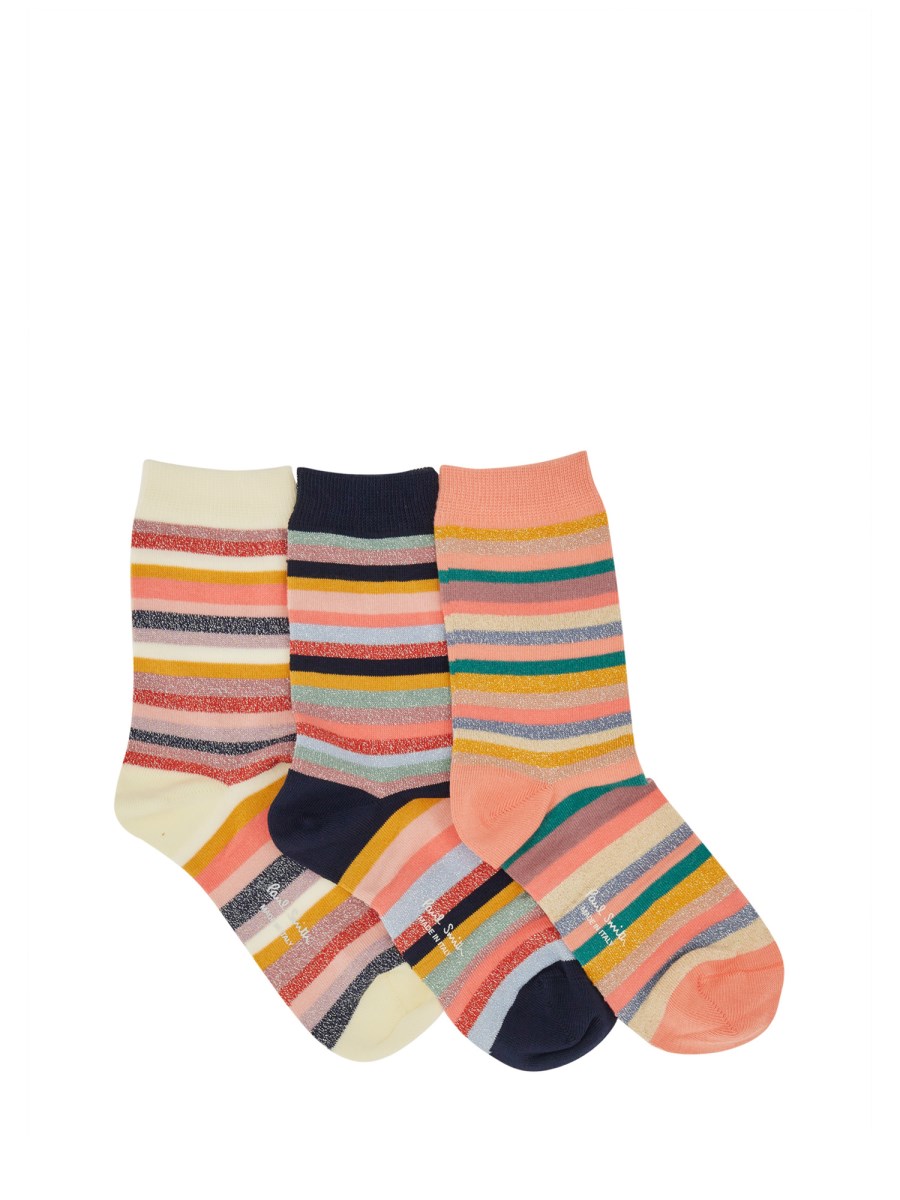 시그니처 스트라이프 삭스 SET OF 3 PAIRS