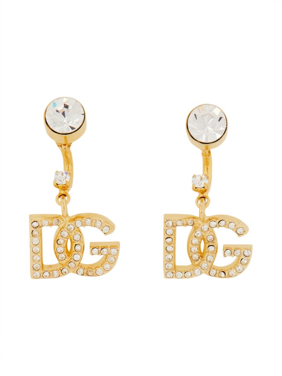ORECCHINI CON 로고 DG E STRASS